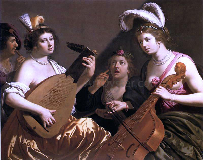 Jan Van Bijlert The Concert - Canvas Print