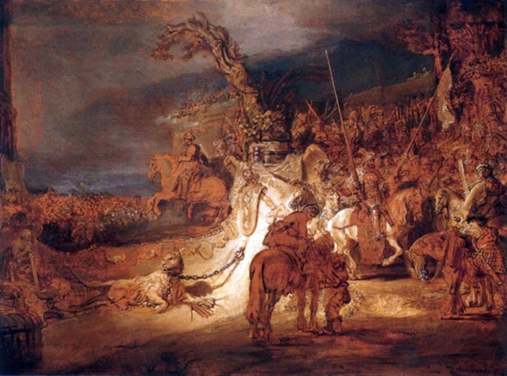 Rembrandt Van Rijn The Concert of the State - Canvas Print
