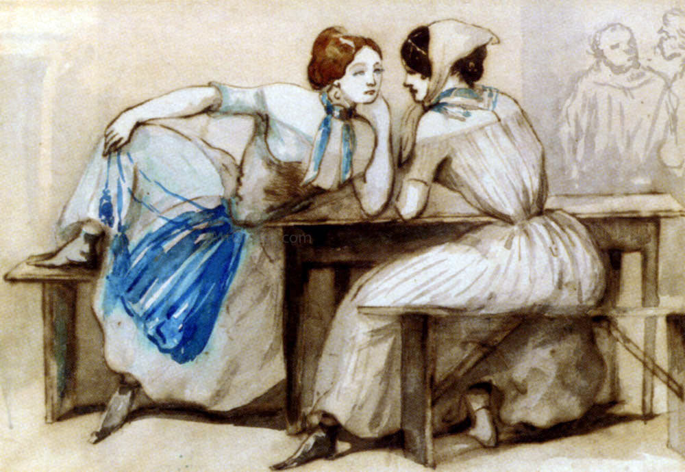 Constantin Guys The confidantes - Canvas Print