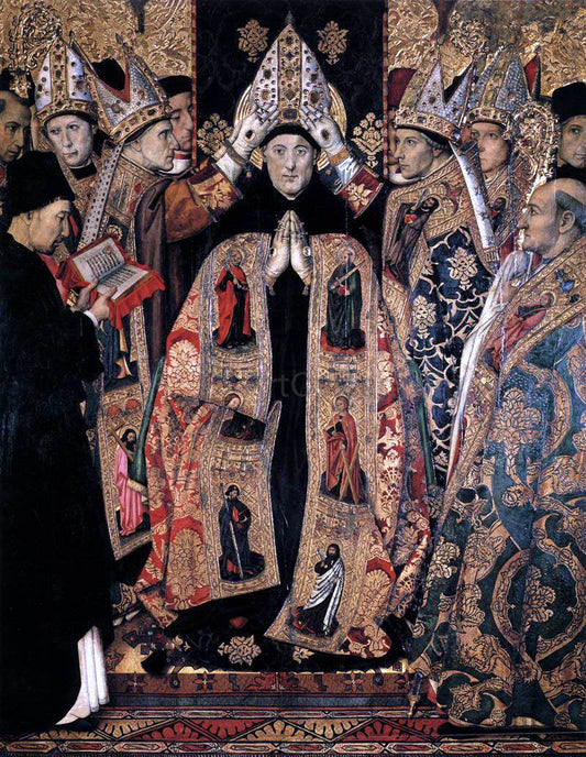 Jaume Huguet The Consecration of St Augustine - Canvas Print