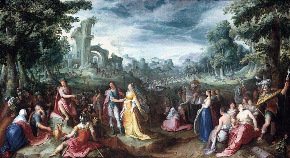 Karel Van Mander The Continence of Scipio - Canvas Print