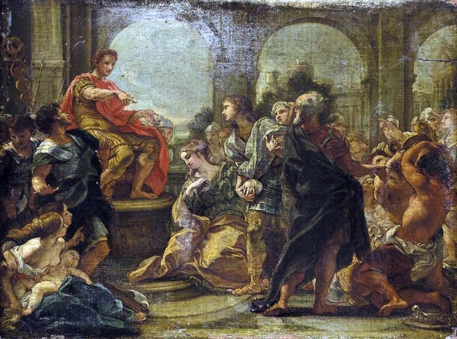 Baciccio The Continence of Scipio - Canvas Print