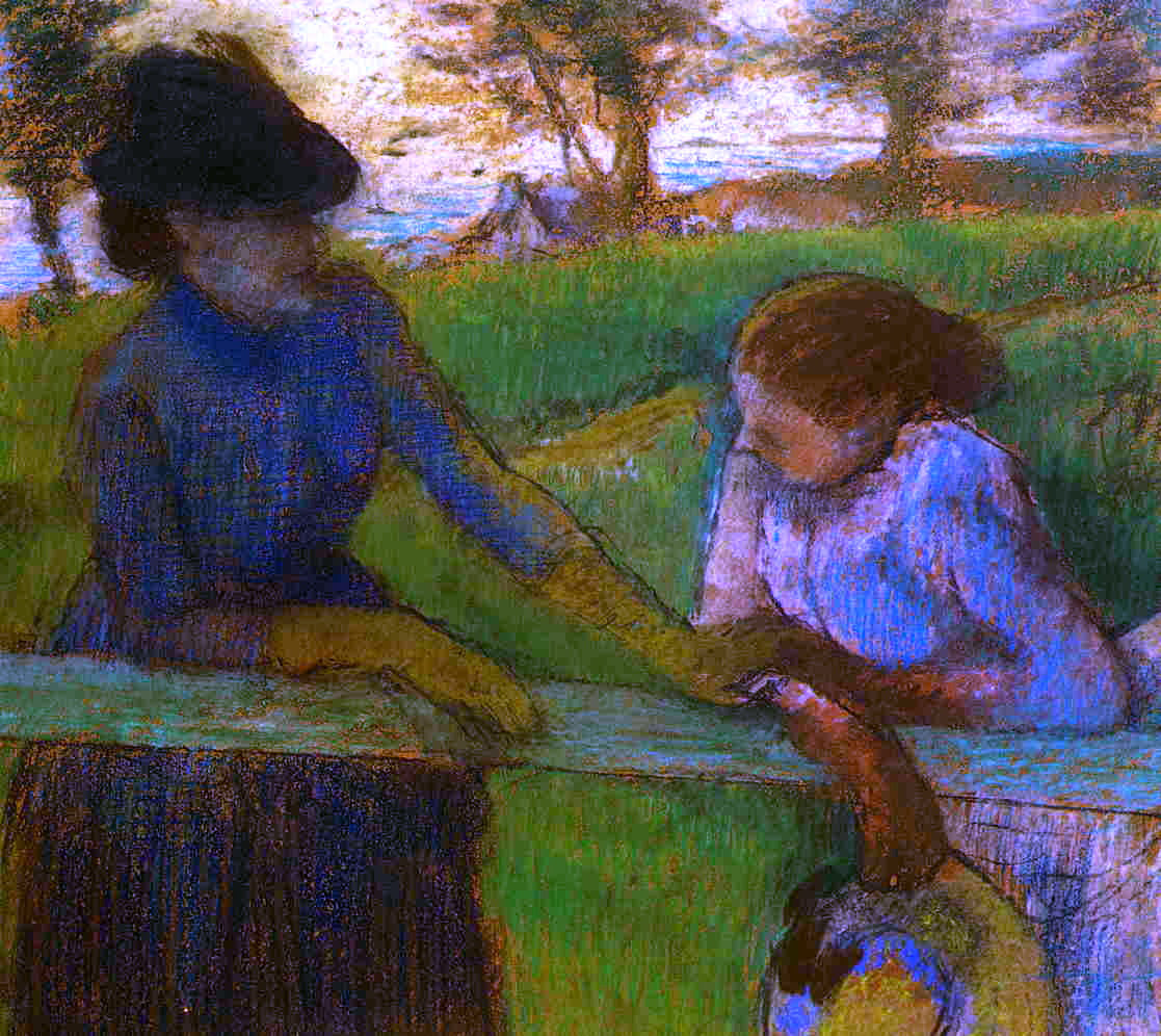 Edgar Degas The Conversation - Canvas Print
