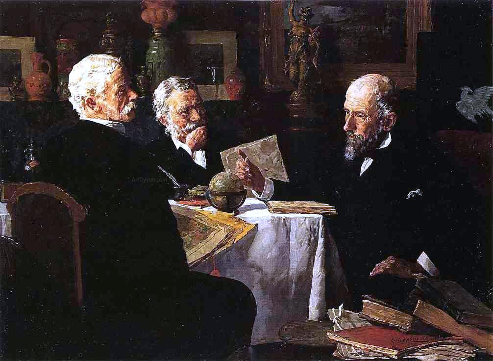 Louis C Moeller The Conversation - Canvas Print