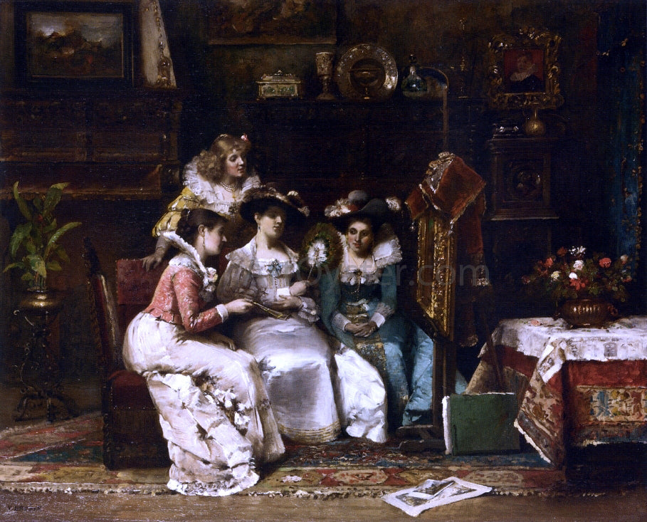 Wencelas Vacslav Broczik The Conversation - Canvas Print