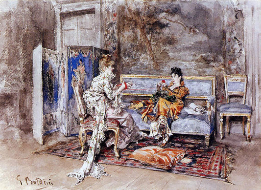 Giovanni Boldini The Conversation - Canvas Print