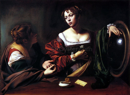 Caravaggio The Conversion of Mary Magdalen (also known as Martha and Mary Magdalen) - Canvas Print