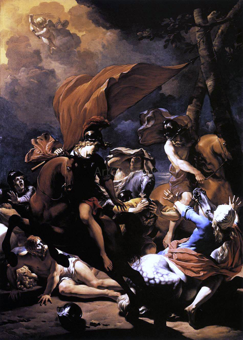 Karel Dujardin The Conversion of Paul - Canvas Print