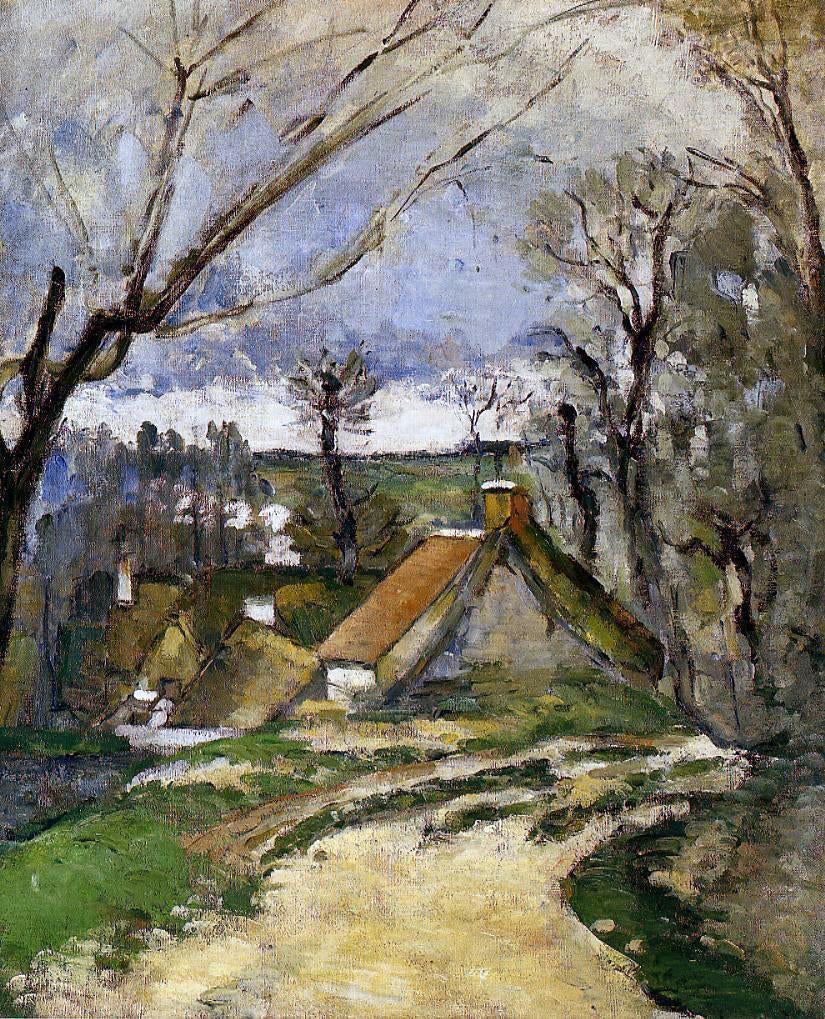 Paul Cezanne The Cottages of Auvers - Canvas Print