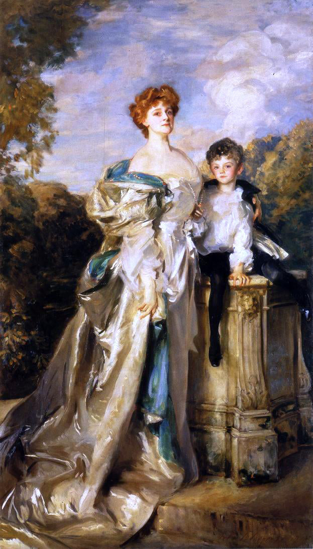 John Singer Sargent The Countess of Warwick and Her Son - Canvas Print