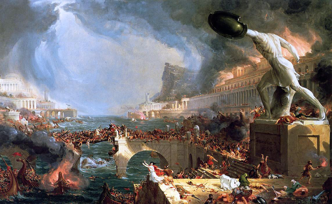 Thomas Cole The Course of Empire: Destruction - Canvas Print