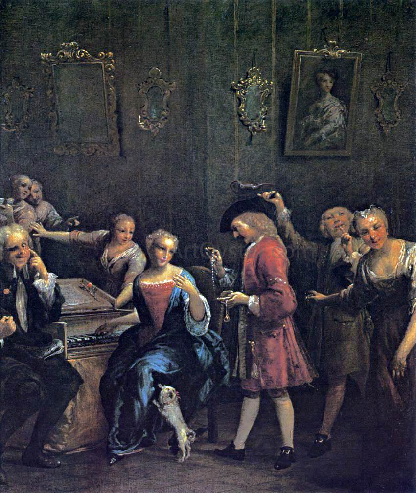 Giuseppe Maria Crespi The Courted Singer - Canvas Print