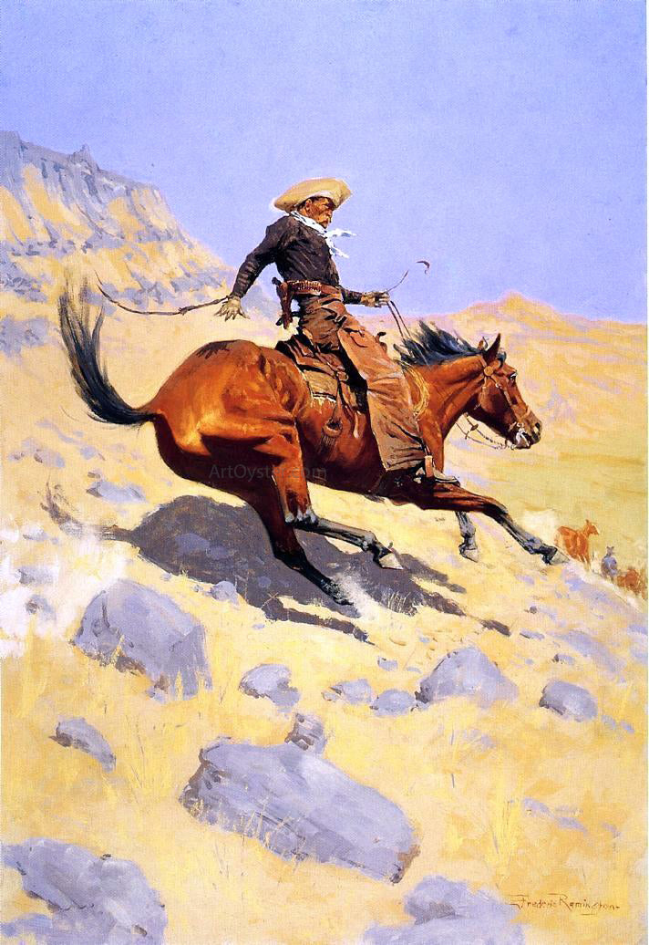 Frederic Remington The Cowboy - Canvas Print