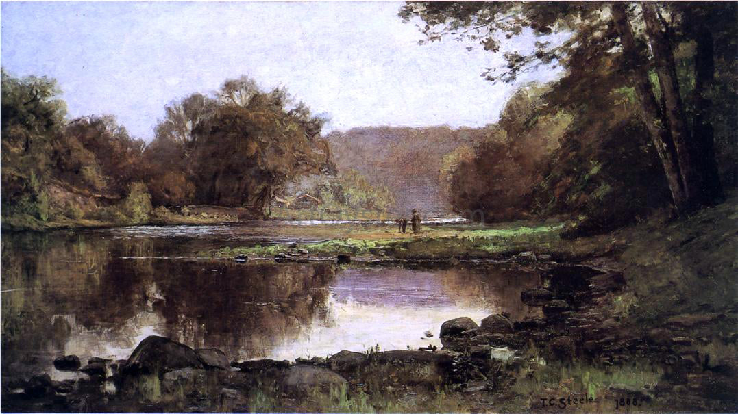 Theodore Clement Steele The Creek - Canvas Print