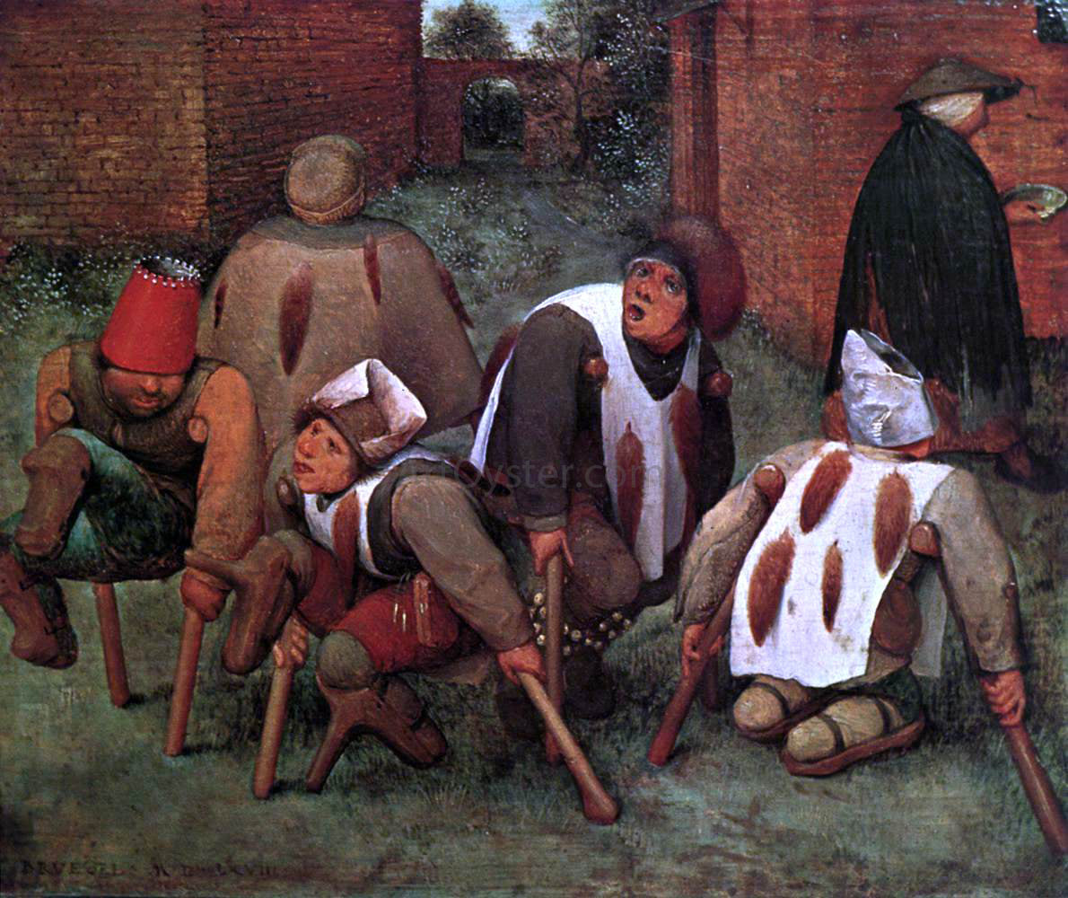 The Elder Pieter Bruegel The Cripples - Canvas Print