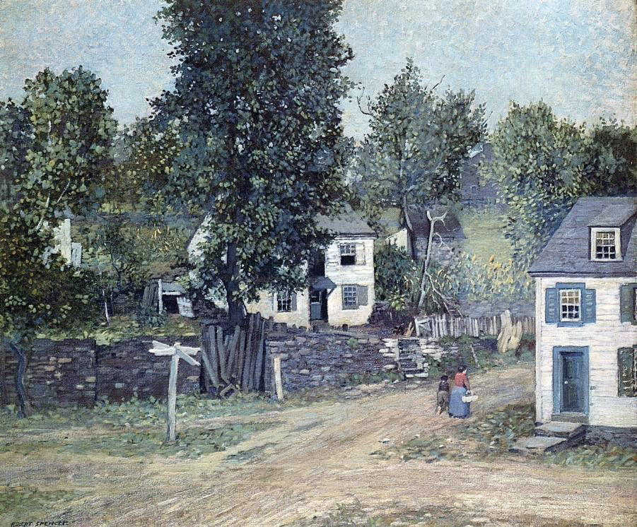 Robert Spencer The Crossroads - Canvas Print