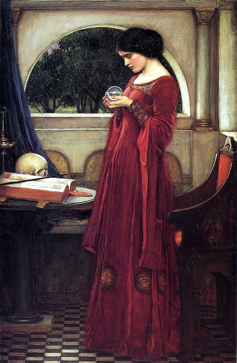 John William Waterhouse The Crystal Ball - Canvas Print