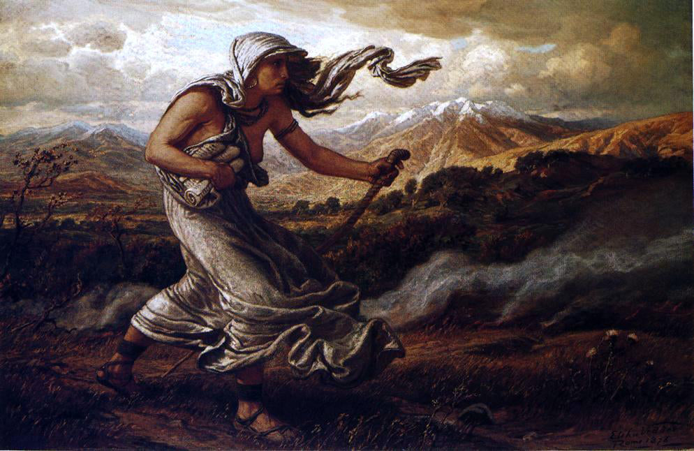 Elihu Vedder The Cumean Sibyl - Canvas Print