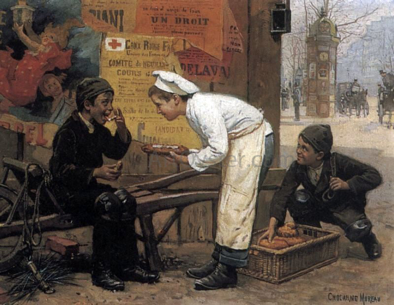 Paul Charles Chocarne-Moreau The Cunning Thief - Canvas Print