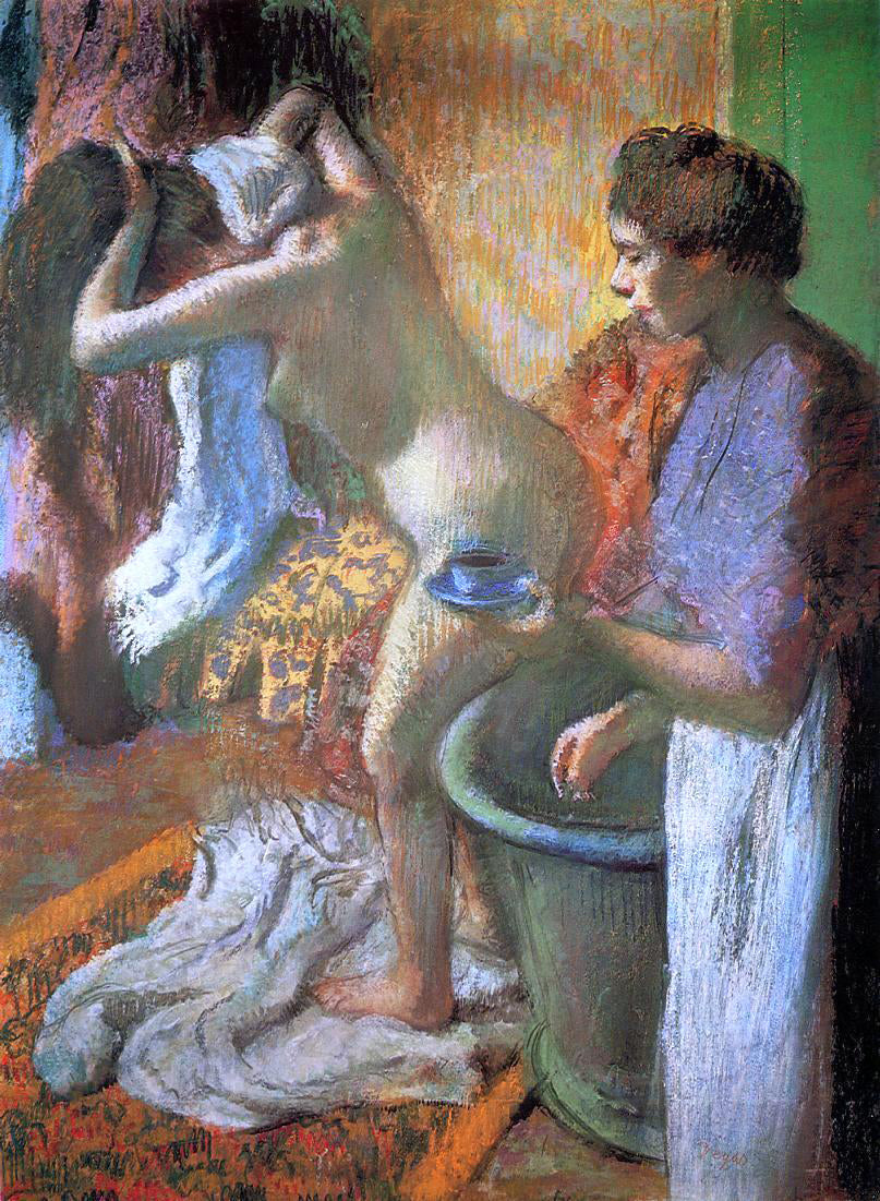 Edgar Degas The Cup of Tea (also known as Breakfast After Bathing) - Canvas Print