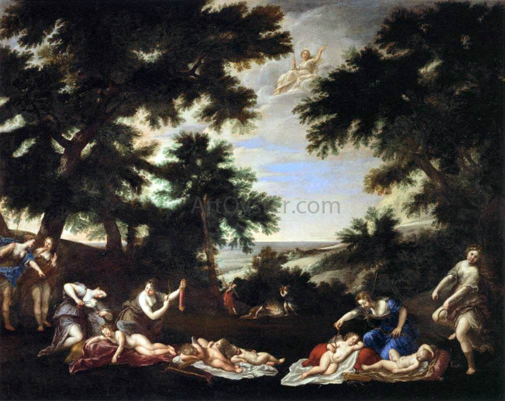 Francesco Albani The Cupids Disarmed - Canvas Print