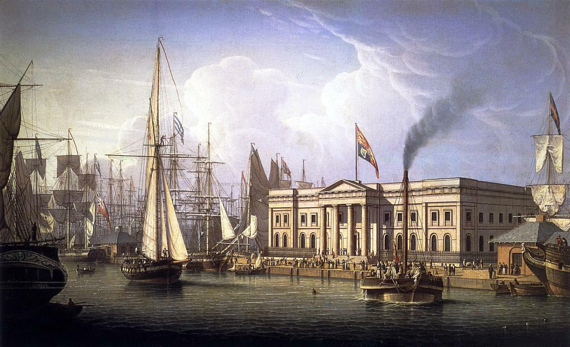 Robert Salmon The Custom House Quay, Greenock, Scotland - Canvas Print