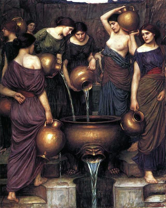 John William Waterhouse The Danaides - Canvas Print