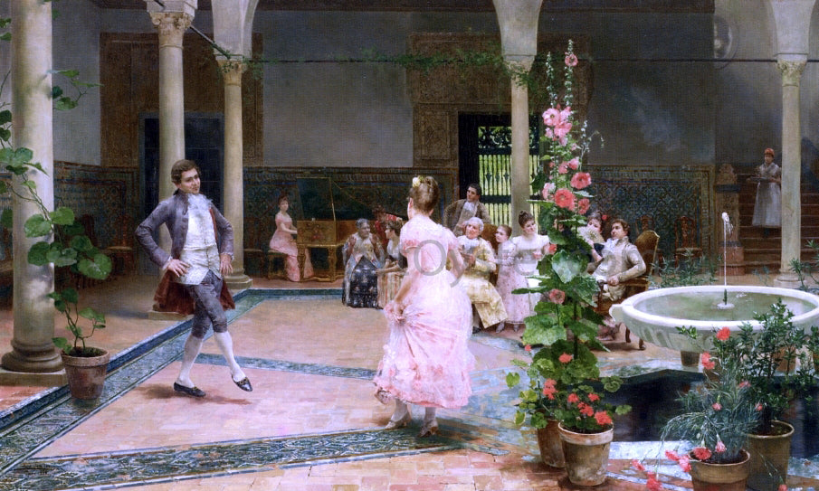 Jose Jimenez Y Aranda The Dancing Lesson - Canvas Print