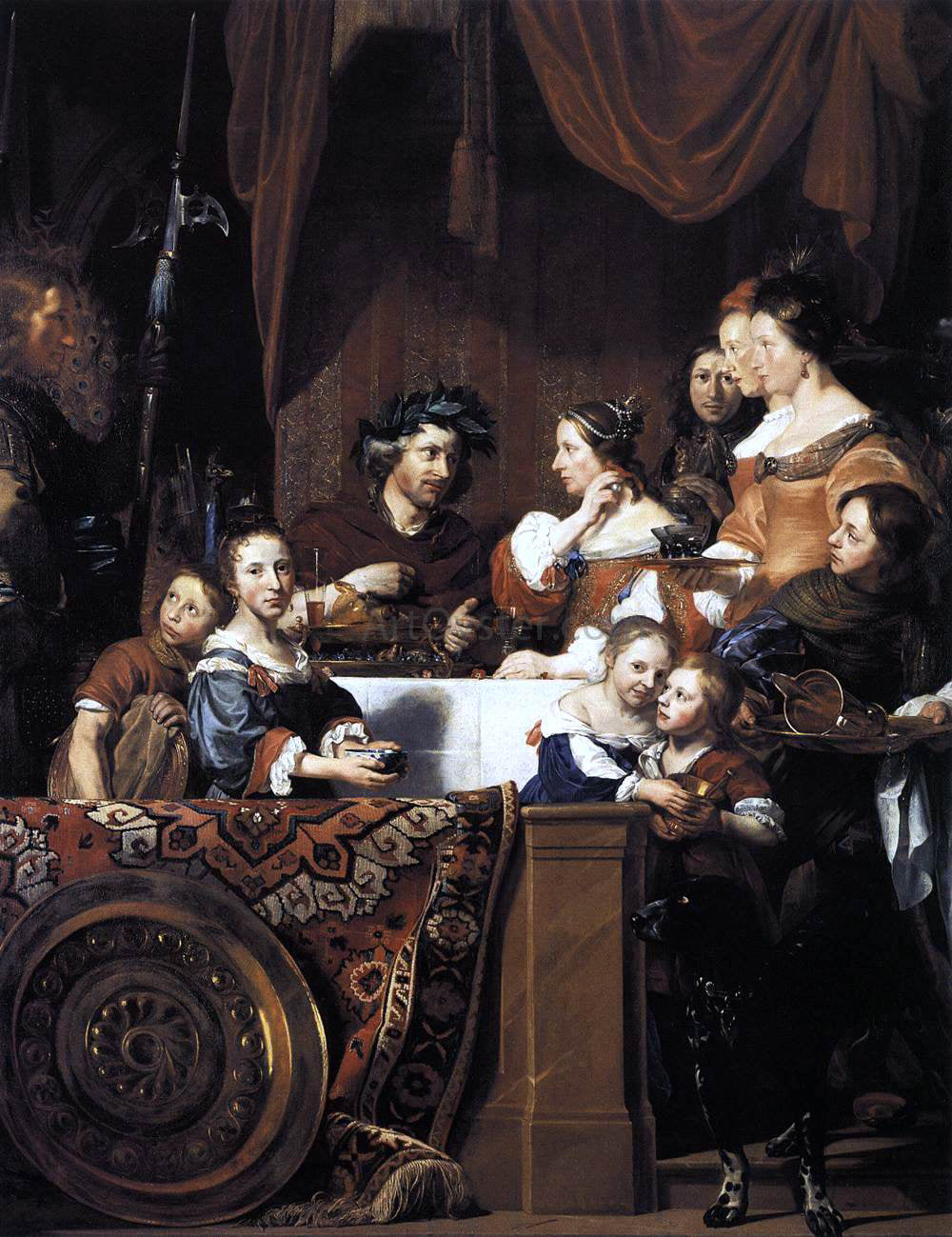 Jan De Bray The de Bray Family (The Banquet of Antony and Cleopatra) - Canvas Print