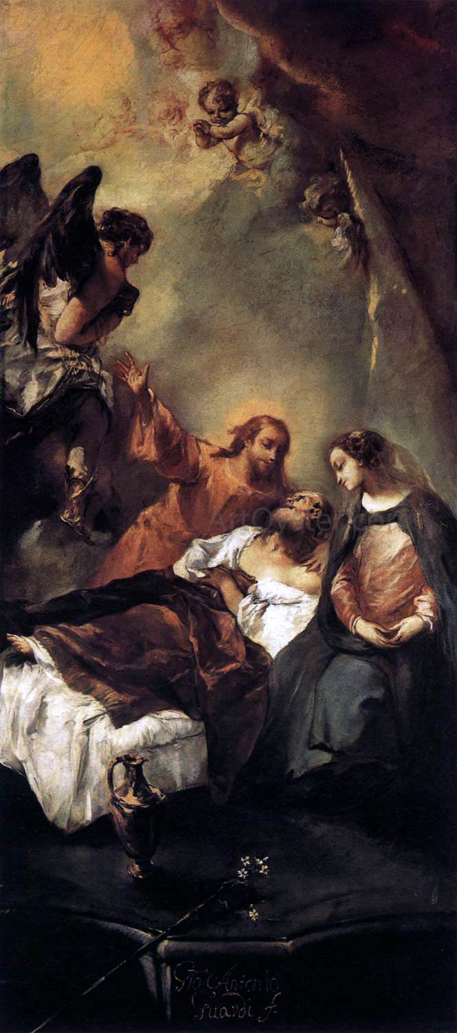 Giovanni Antonio Guardi The Death of Joseph - Canvas Print