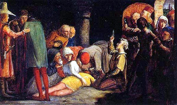 Francesco Paolo Michetti The Death of Romeo and Juliet - Canvas Print