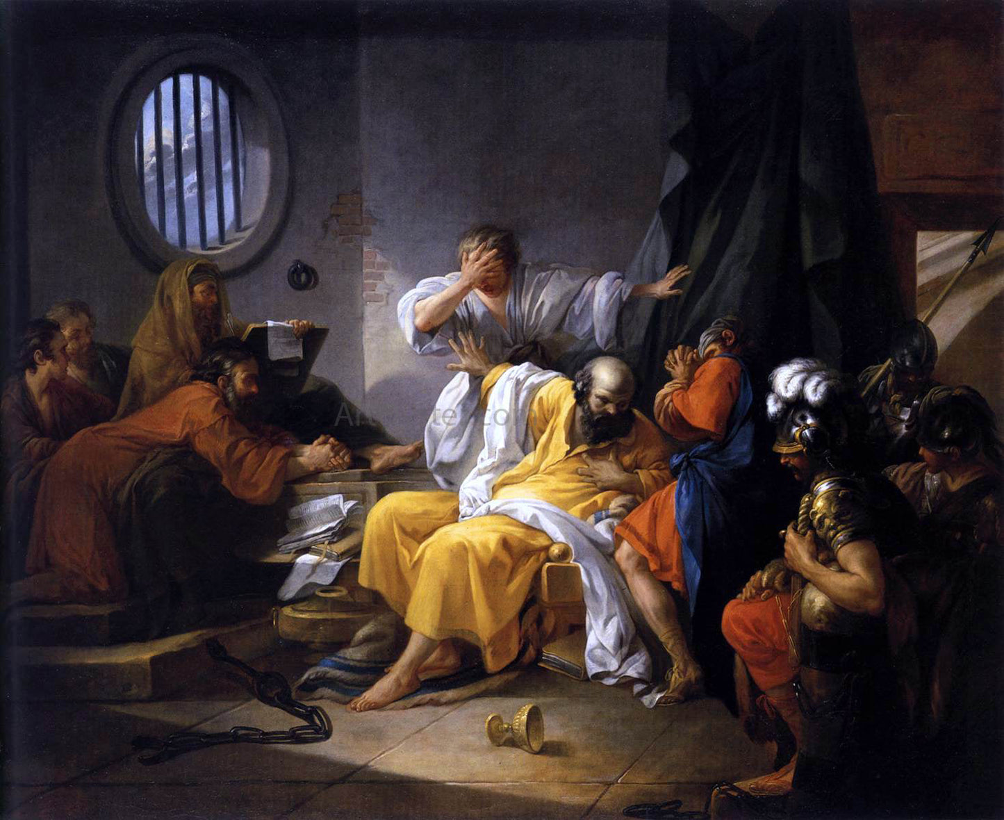 Jacques-Philip-Joseph De Saint-quentin The Death of Socrates - Canvas Print