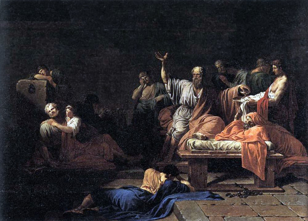 Jean-Francois-Pierre Peyron The Death of Socrates - Canvas Print