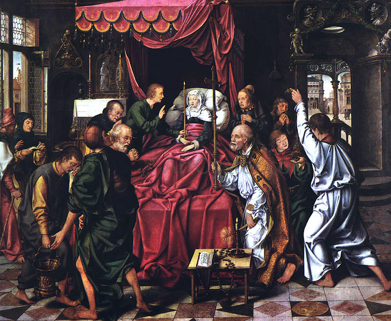 Joos Van Cleve The Death of the Virgin - Canvas Print