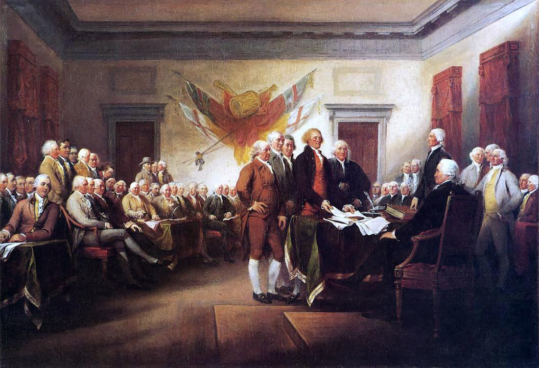 John Trumbull The Declaration of Independence, July 4, 1776 - Canvas Print
