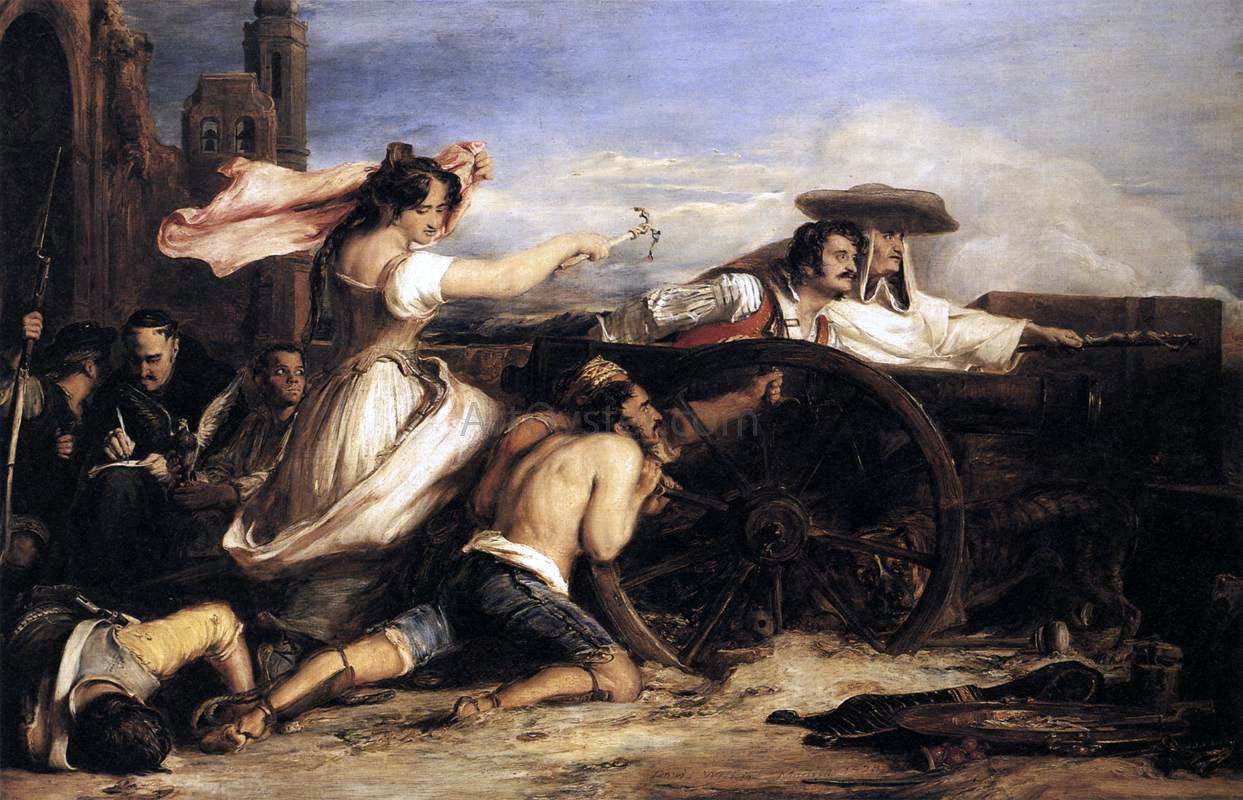 Sir David Wilkie The Defence of Saragossa - Canvas Print