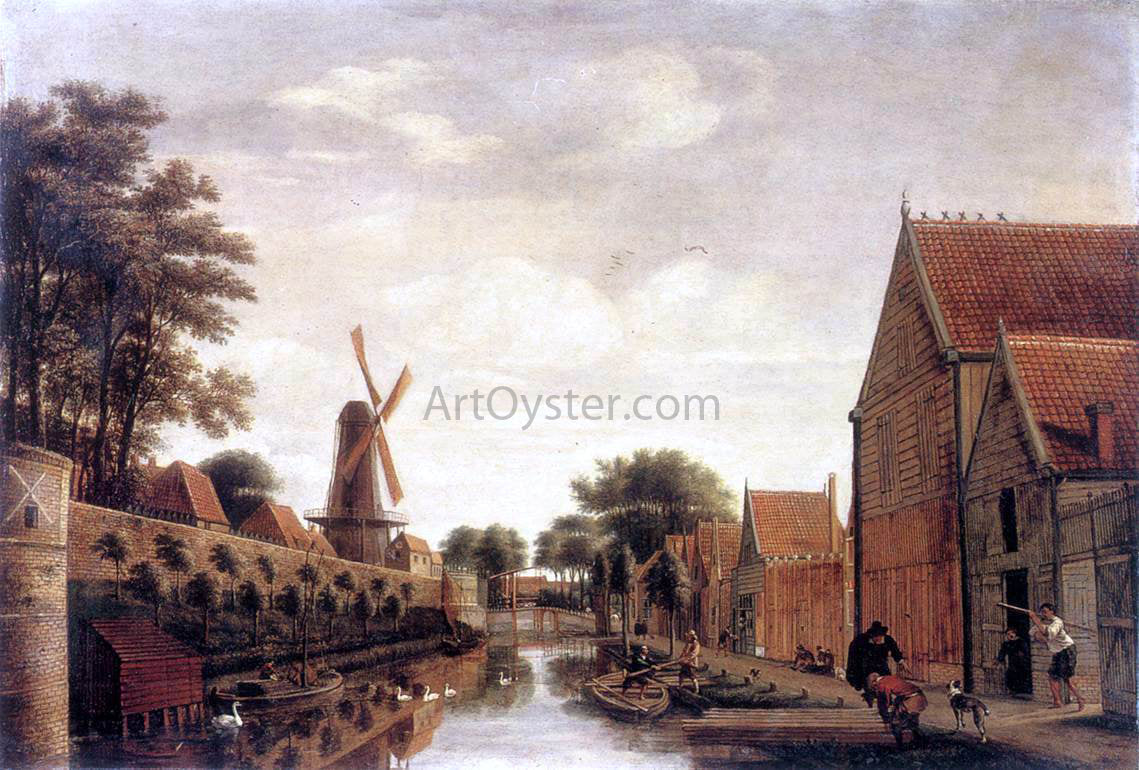 Pieter Jansz. Van Asch The Delft City Wall with the Houttuinen - Canvas Print
