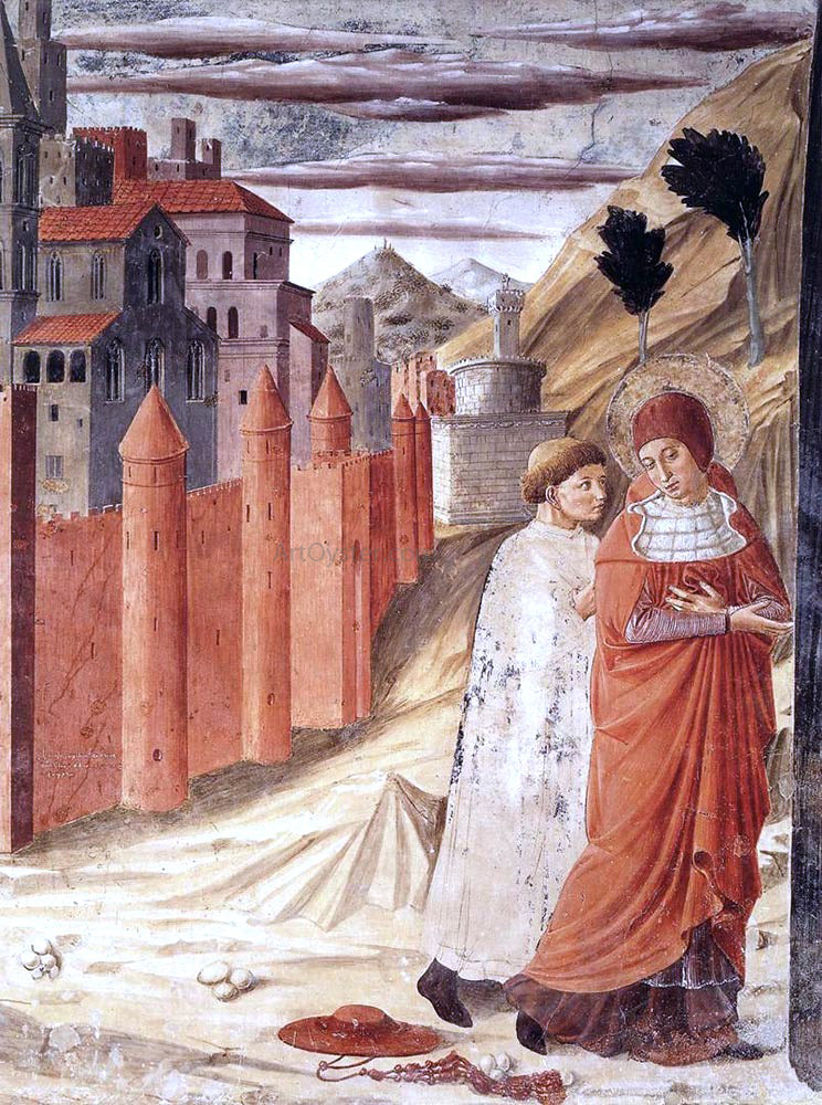 Benozzo Di Lese di Sandro Gozzoli The Departure of St Jerome from Antioch - Canvas Print