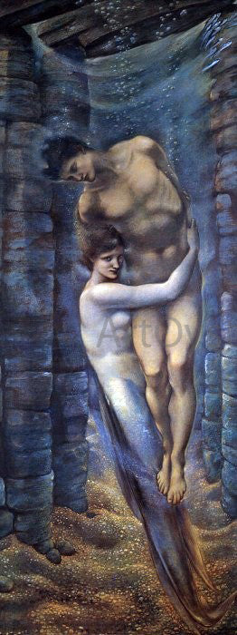 Sir Edward Burne-Jones The Depths of the Sea - Canvas Print