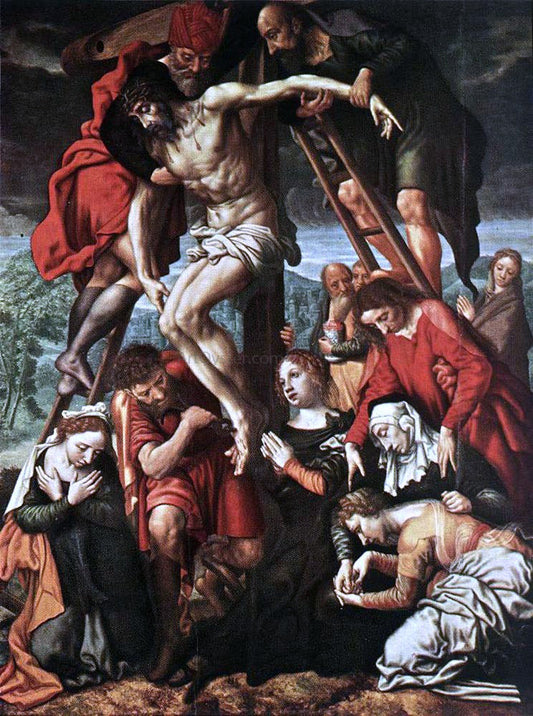 Jan Sanders Van Hemessen The Descent from the Cross - Canvas Print