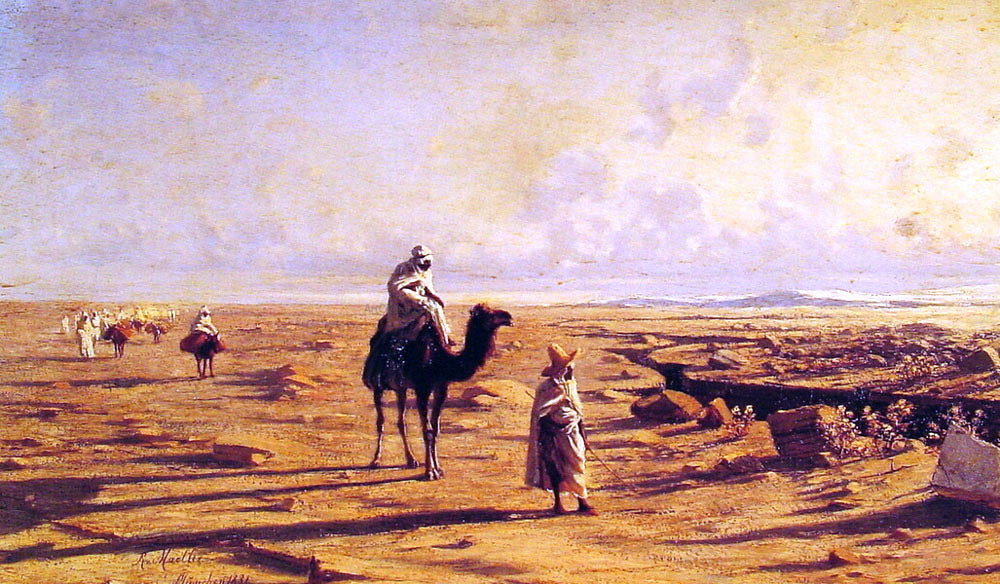 Reinhold Von Moeller The Desert Cavalcade - Canvas Print