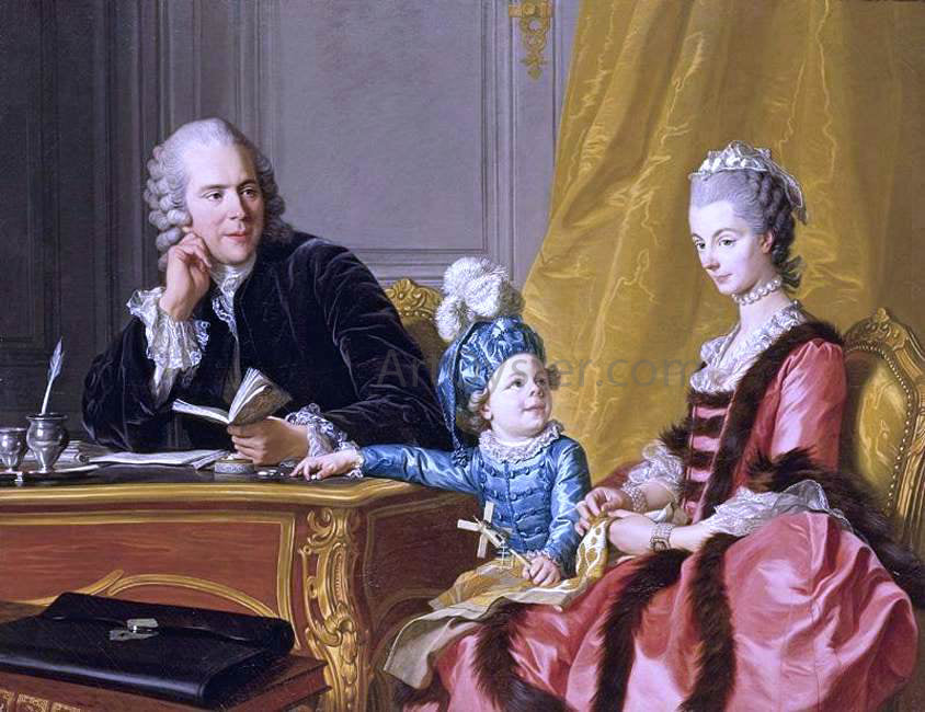 Louis Michel Van Loo The Devin Family - Canvas Print