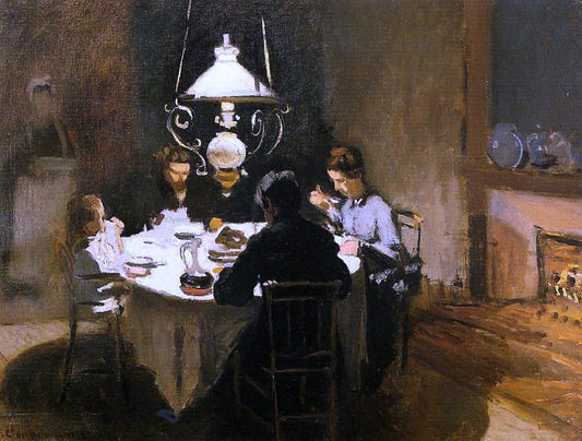 Claude Oscar Monet The Dinner - Canvas Print