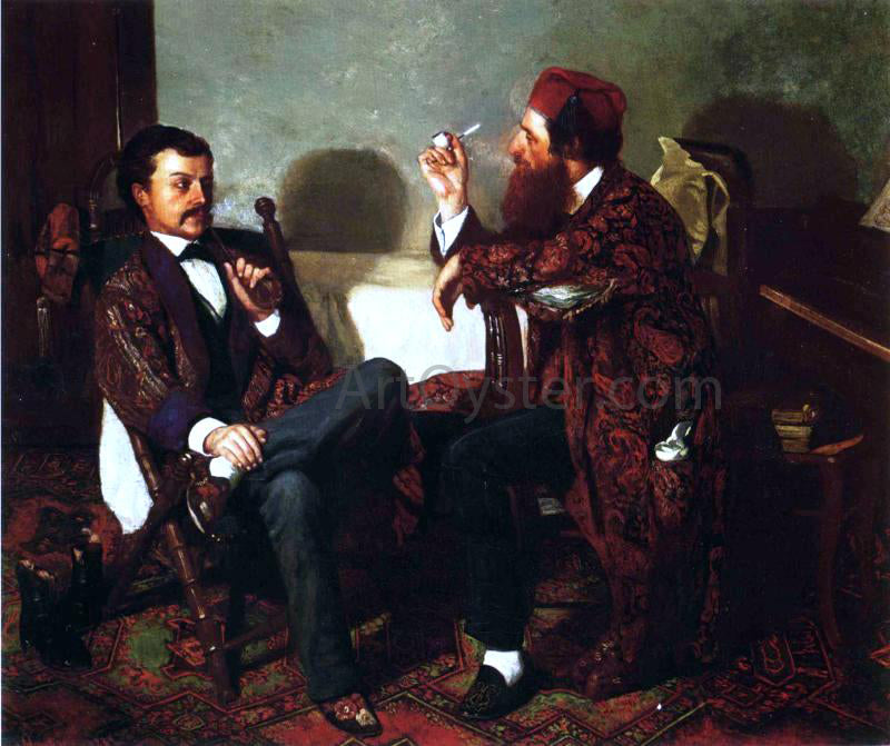 Thomas Hovenden The Discussion - Canvas Print