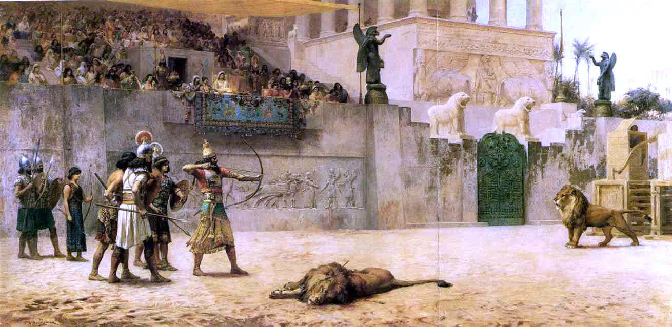 Frederick Arthur Bridgeman The Diversion of an Assyrian King - Canvas Print