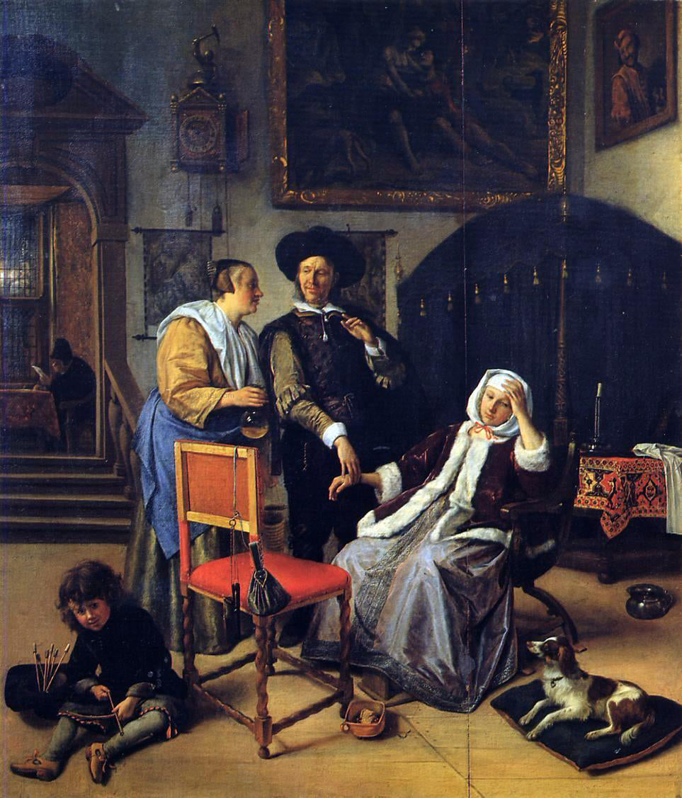 Jan Steen The Doctor's Visit - Canvas Print