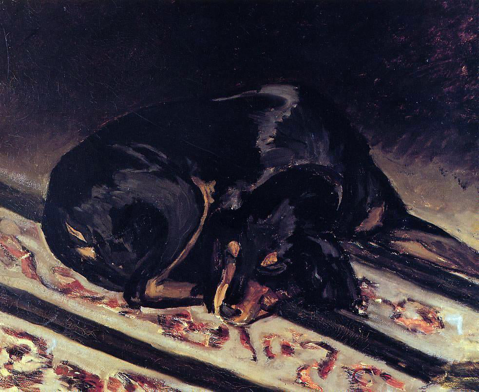 Jean Frederic Bazille The Dog Rita Asleep - Canvas Print