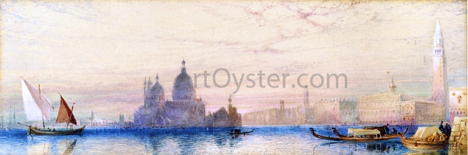 William Collingwood Smith The Dogana and The Church of Santa Maria della Salulte, Venice - Canvas Print