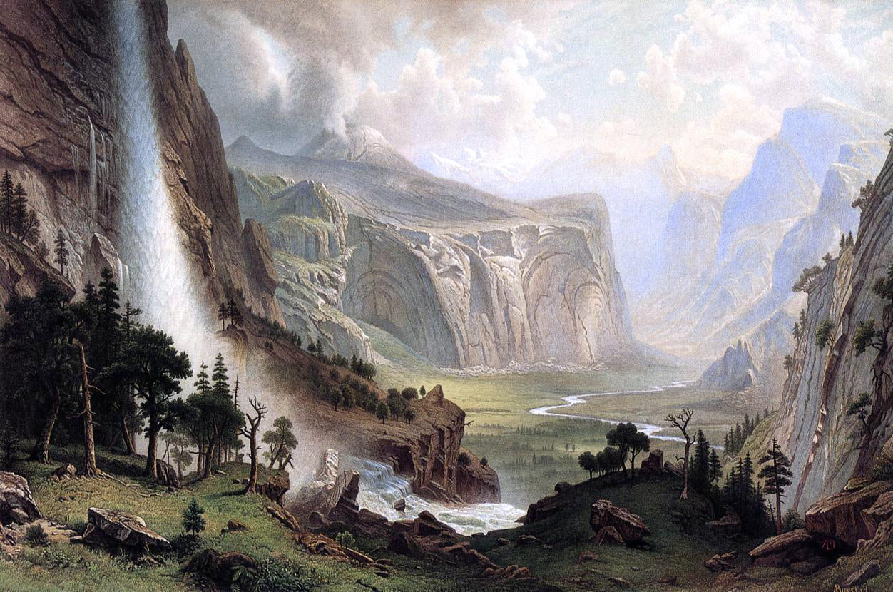 Albert Bierstadt The Domes of the Yosemite - Canvas Print