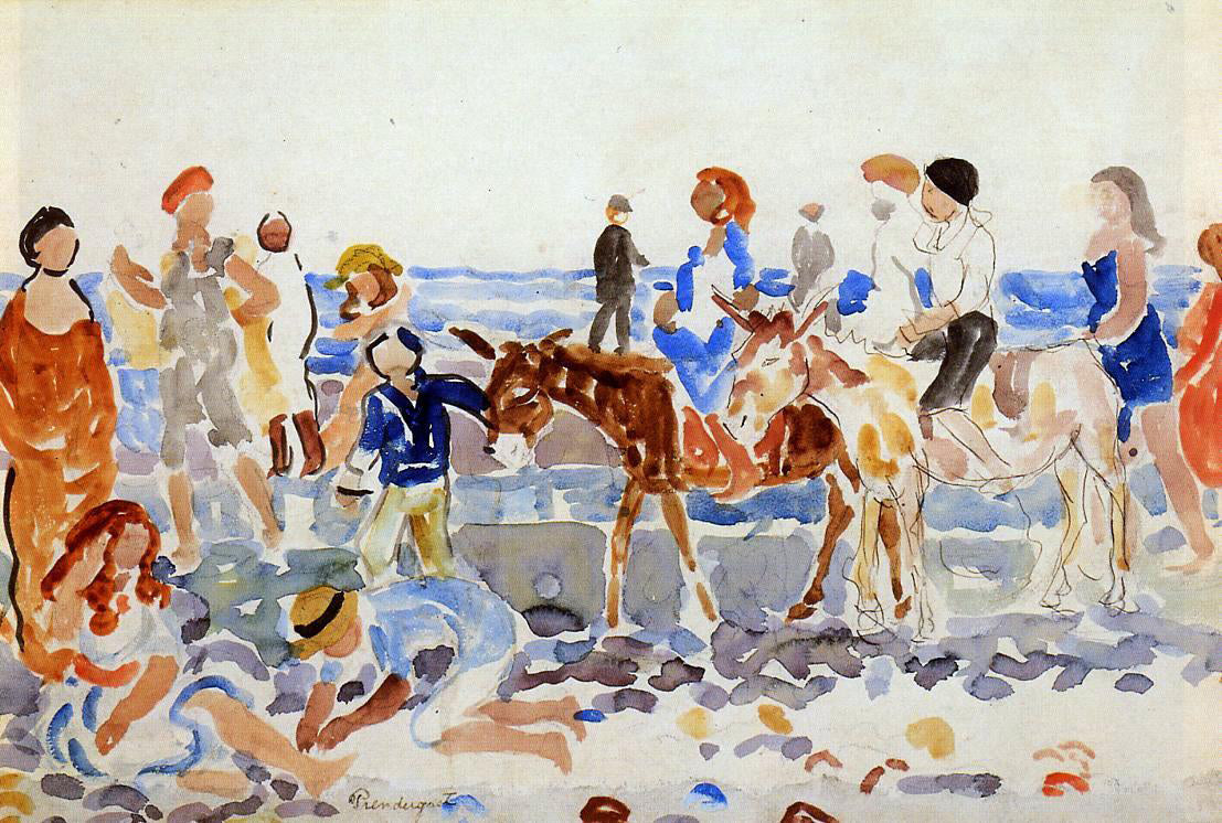 Maurice Prendergast The Donkey Driver - Canvas Print